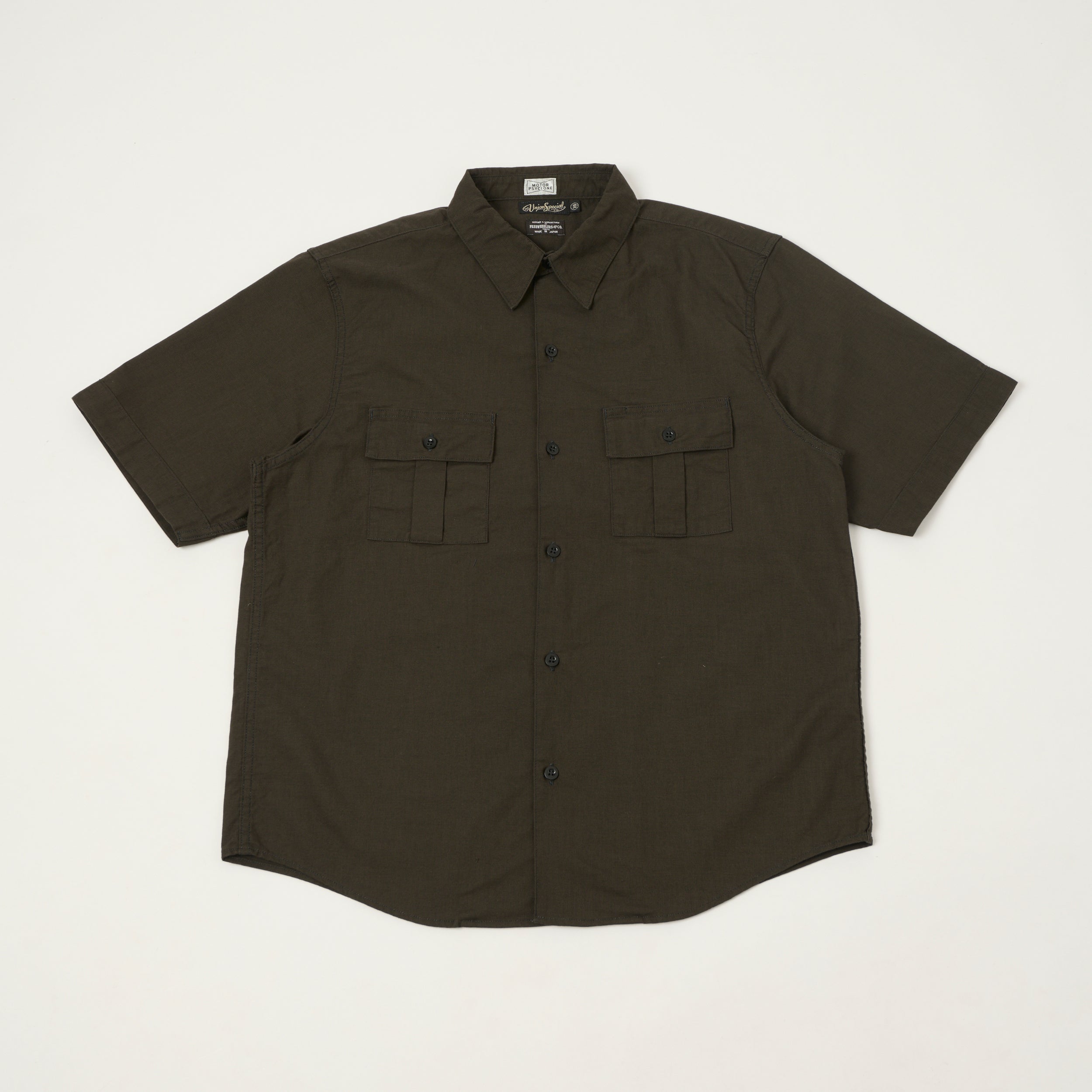 Buzz Rickson's Short Sleeve Herringbone Work Shirt - Black – SON