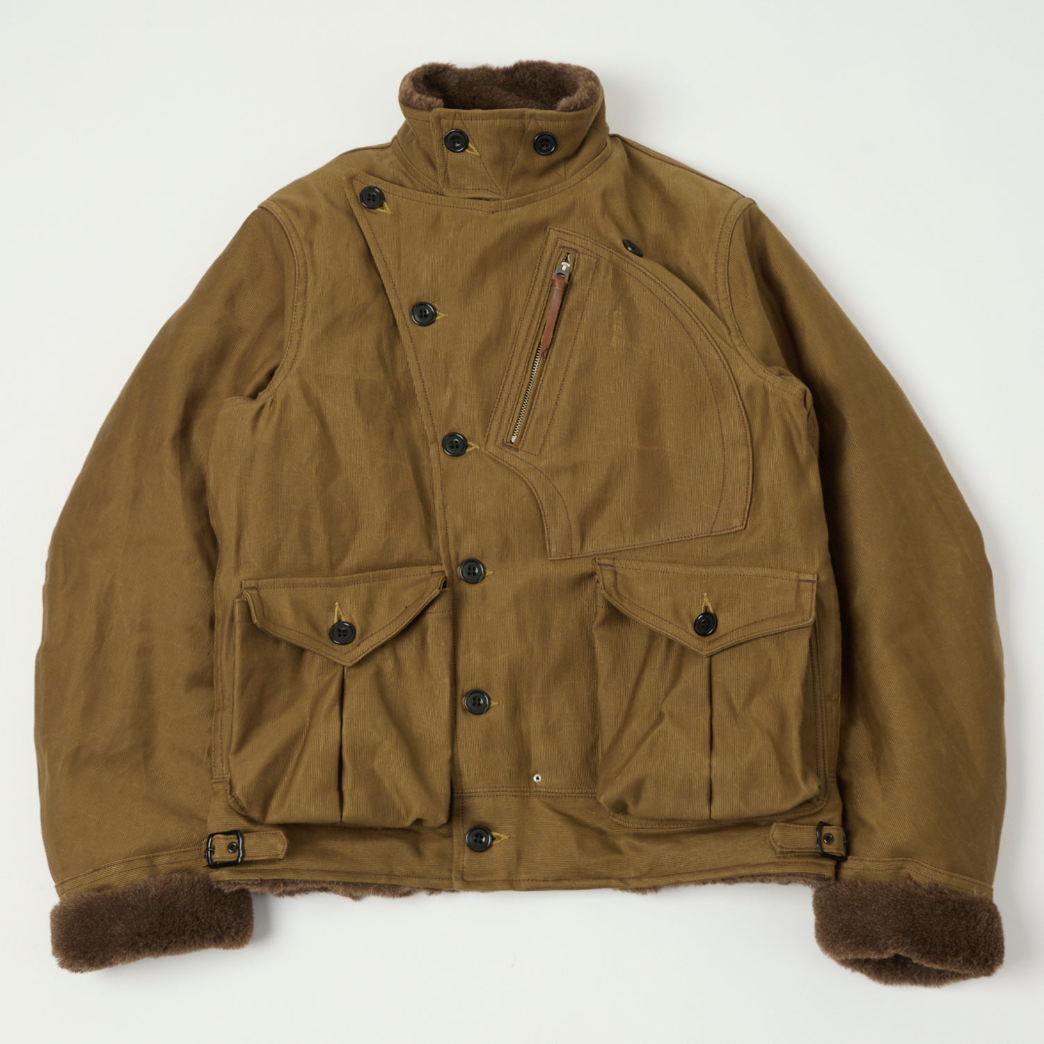 Freewheelers & Co 'Winter Aviators' Jacket - Sepia Brown