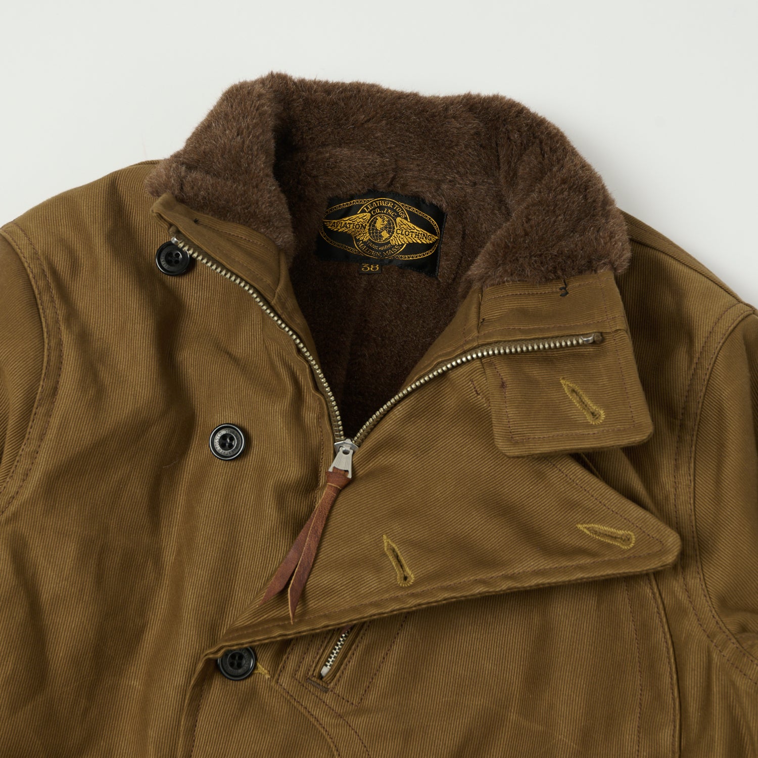 Freewheelers & Co 'Winter Aviators' Jacket - Sepia Brown