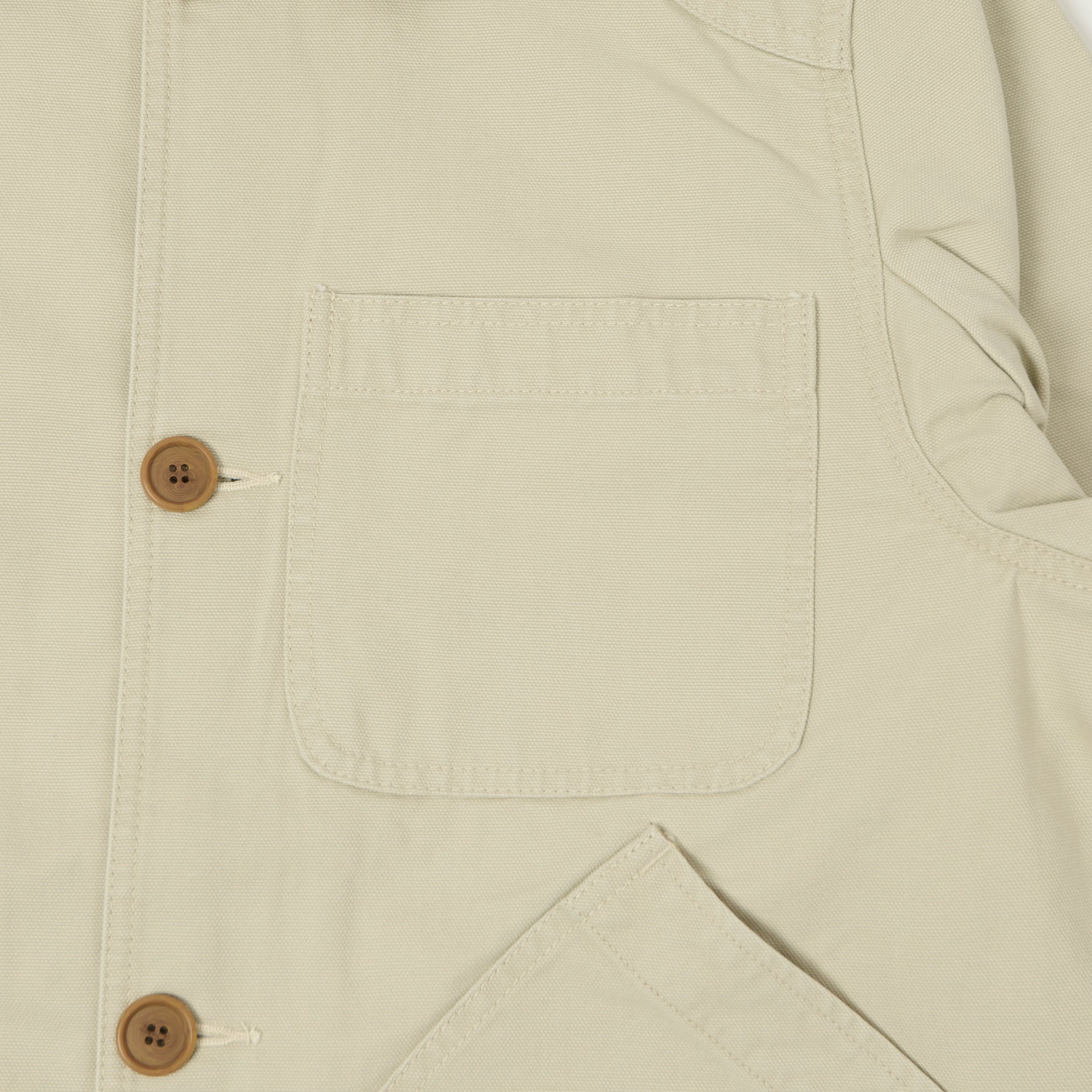 Fujito Duck Canvas Hunting Jacket - Light Beige