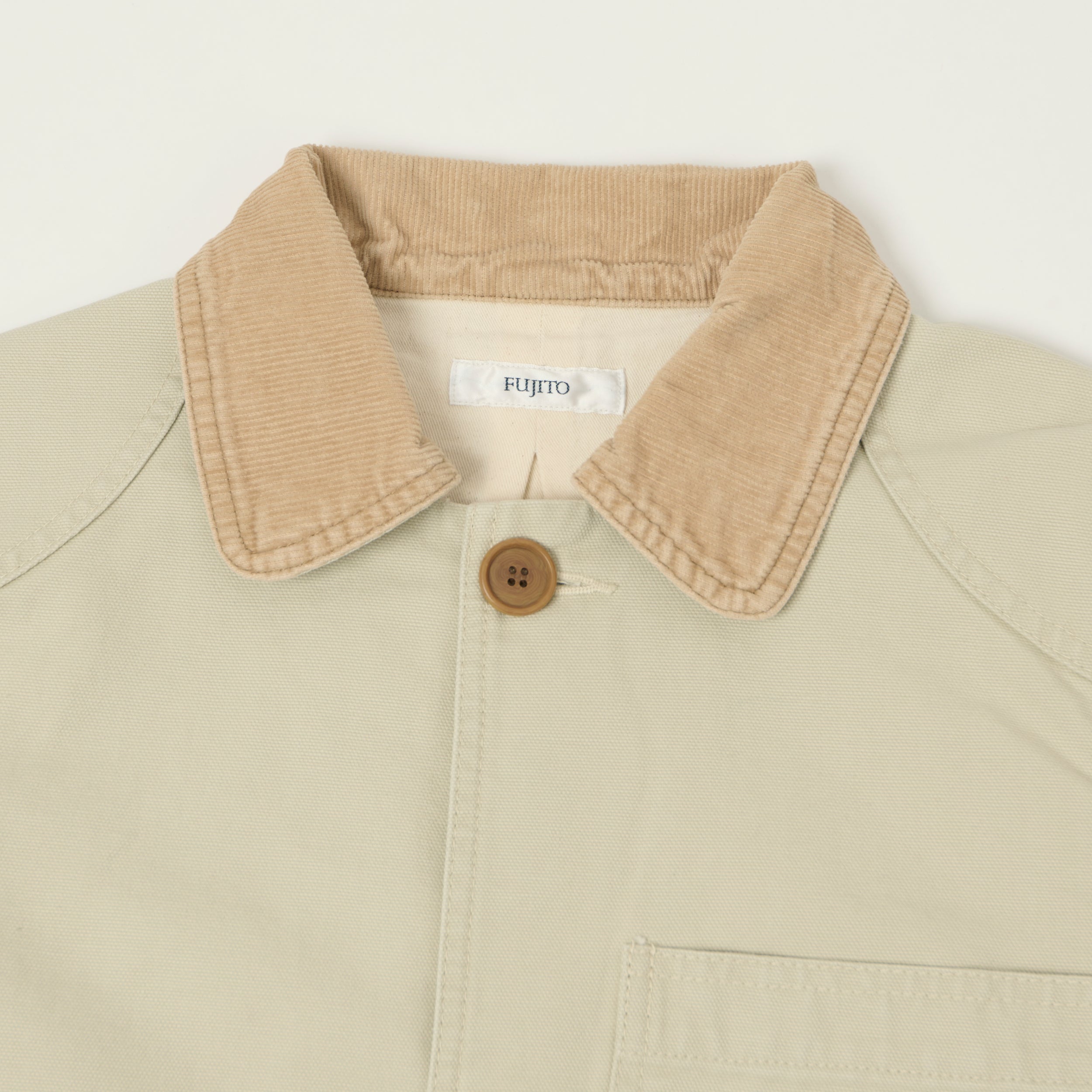 Fujito Duck Canvas Hunting Jacket - Light Beige