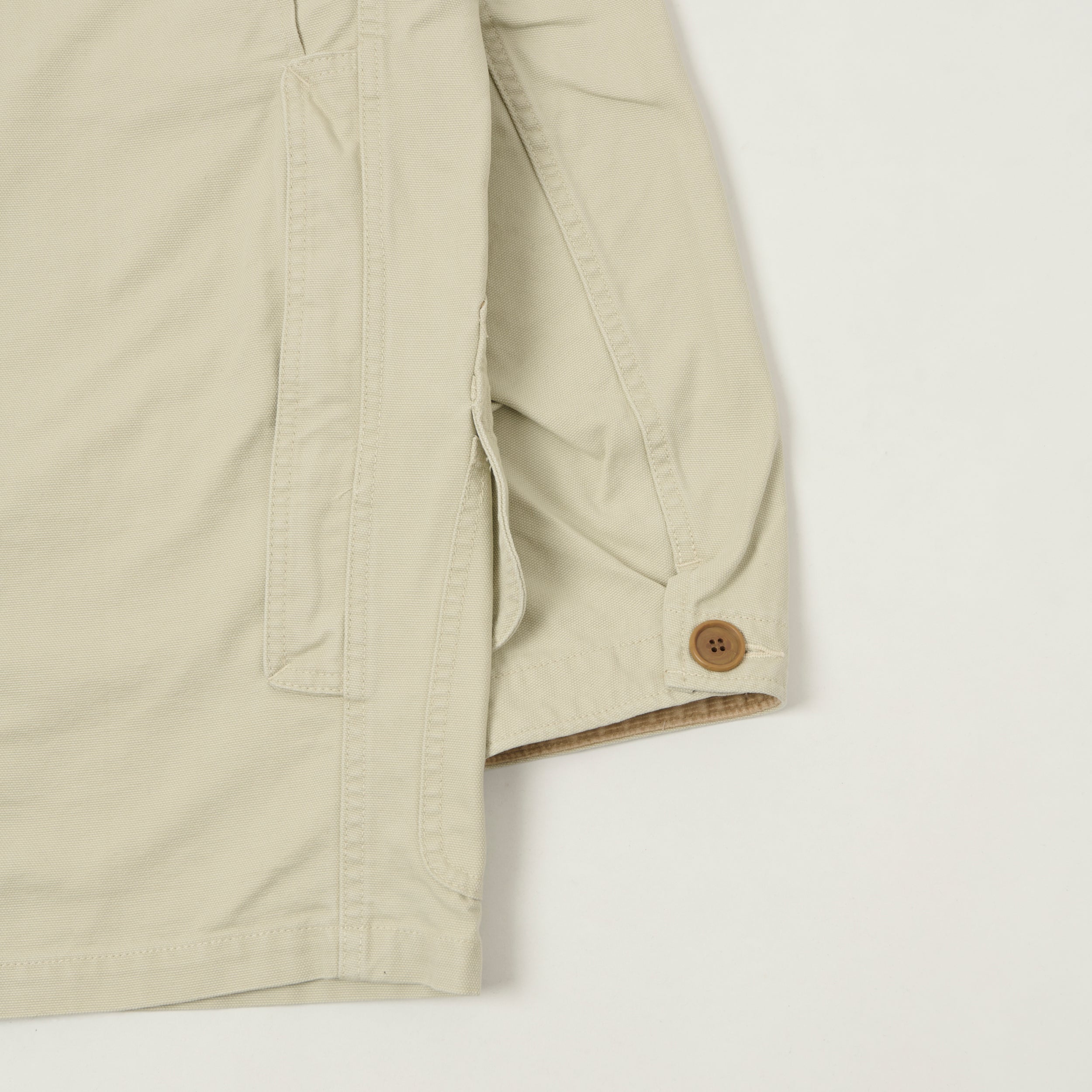 Fujito Duck Canvas Hunting Jacket - Light Beige