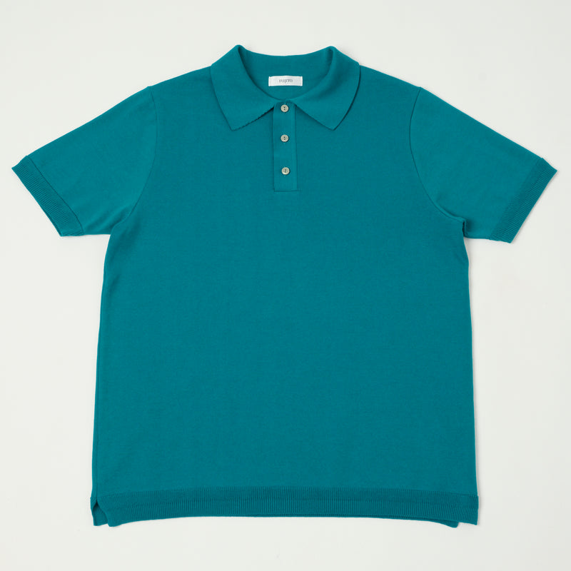 Fujito 'Easy' Solid Collar Knit Polo - Emerald