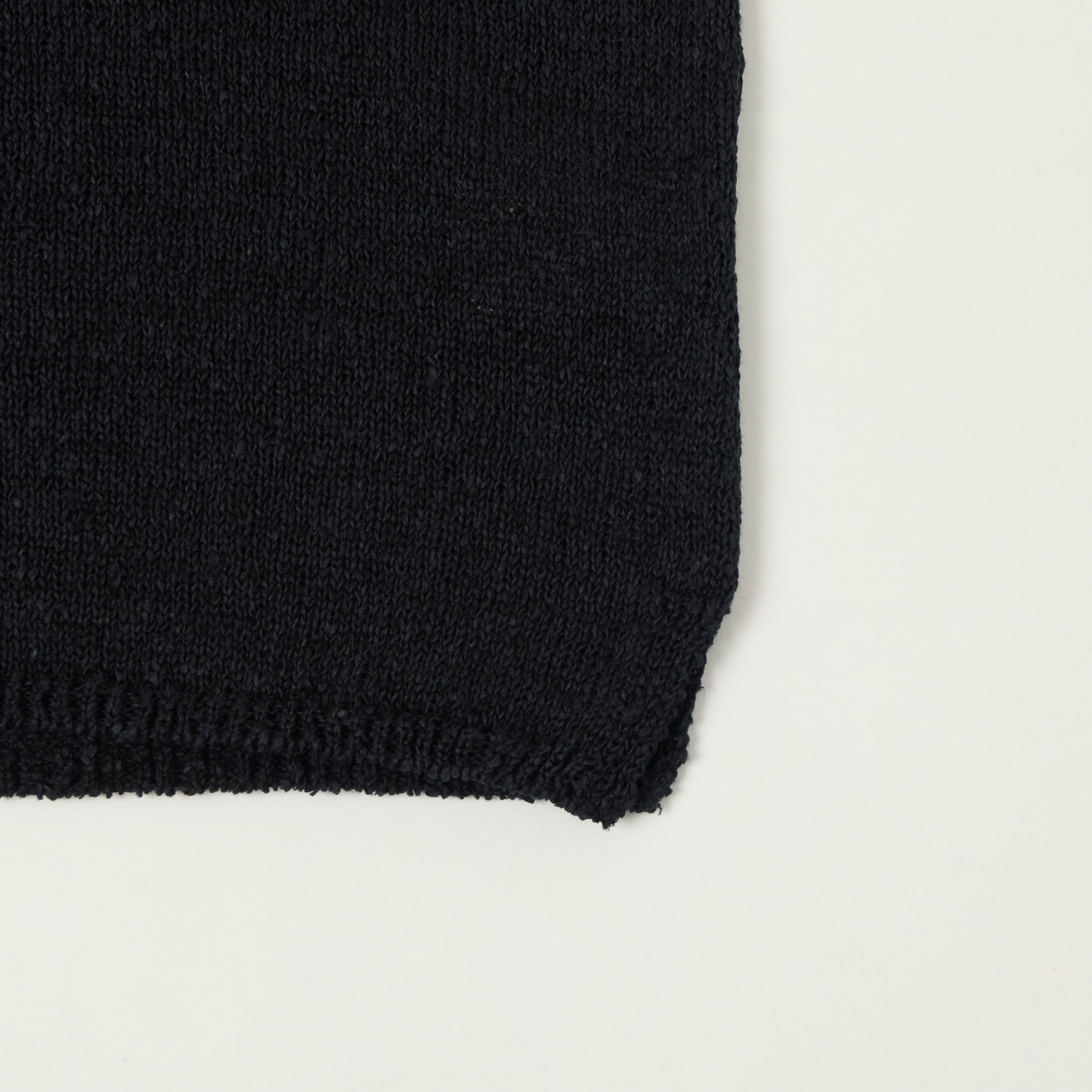 Yonetomi 'Moku' Gima Slub Knit Shirt - Navy/Black