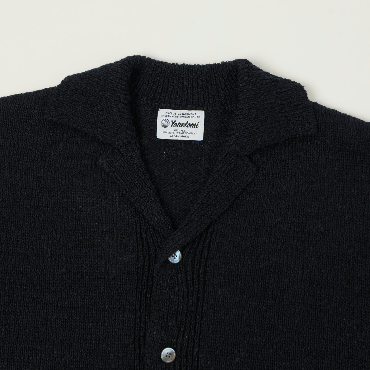Yonetomi 'Moku' Gima Slub Knit Shirt - Navy/Black