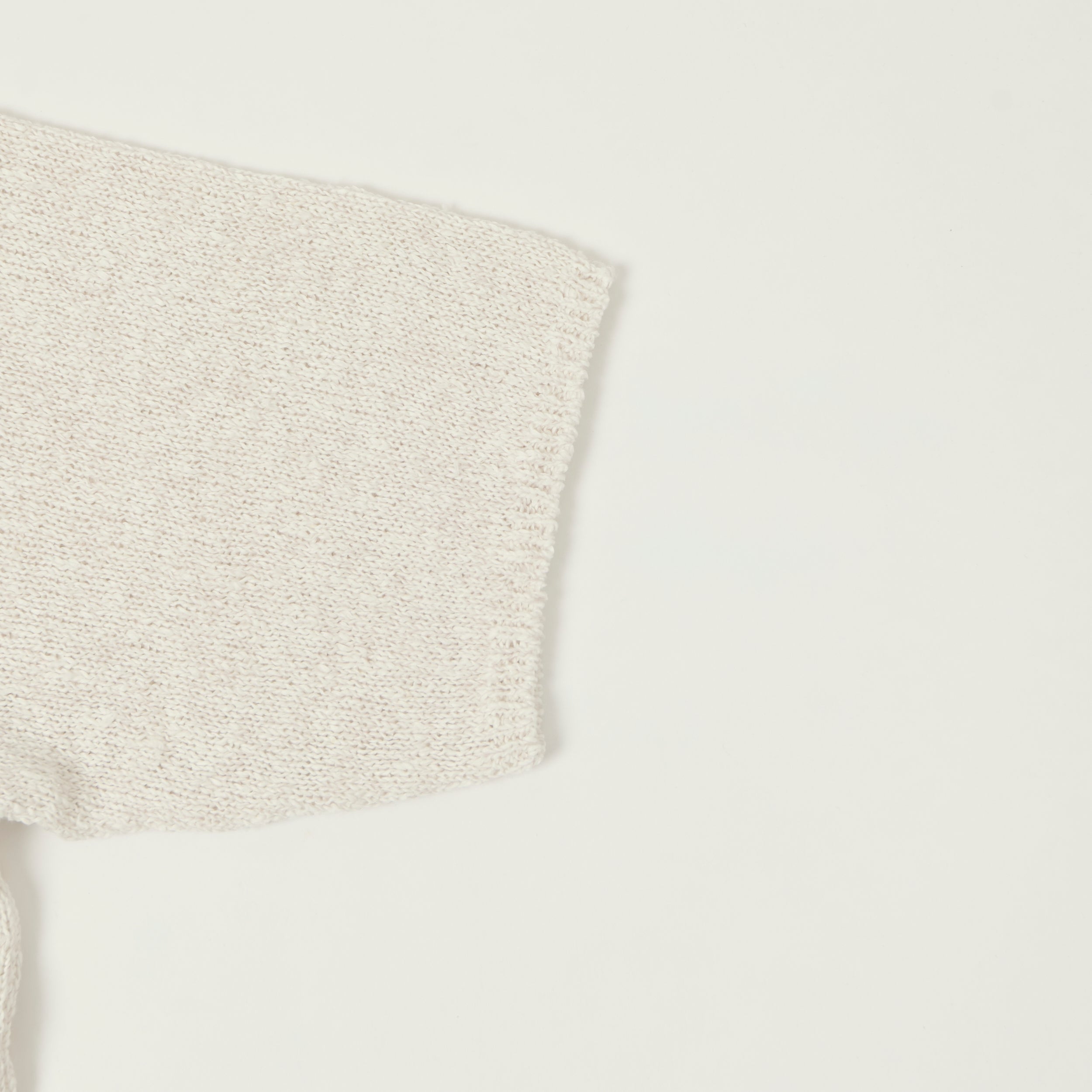 Yonetomi 'Moku' Gima Slub Knit Shirt - White/Light Grey