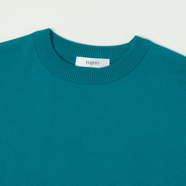 Fujito Knit Crew Neck T-Shirt - Emerald