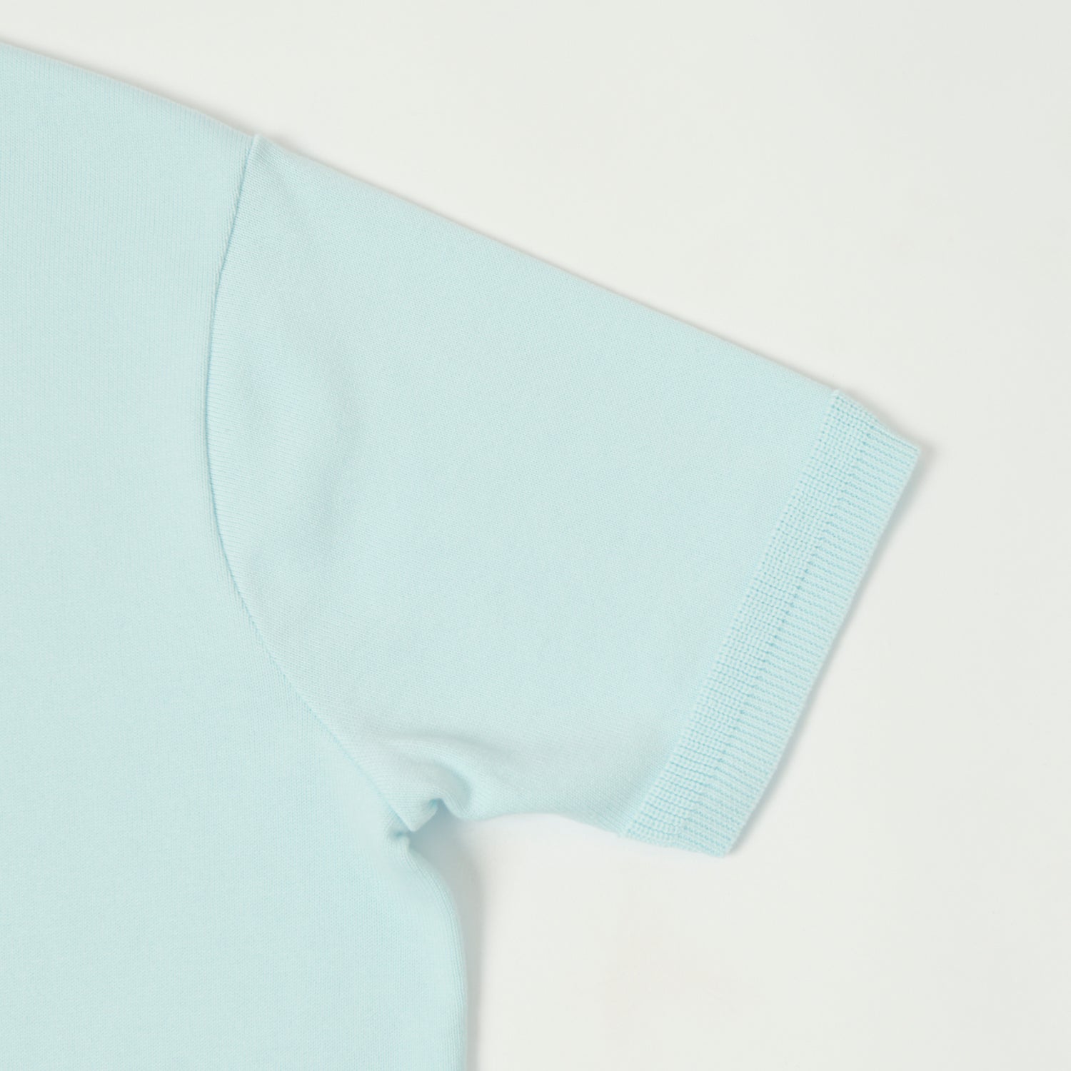 Fujito Knit Crew Neck T-Shirt - Sax