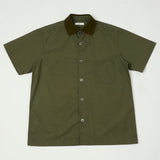 Fujito Rib Collar Short Sleeve Shirt - Olive