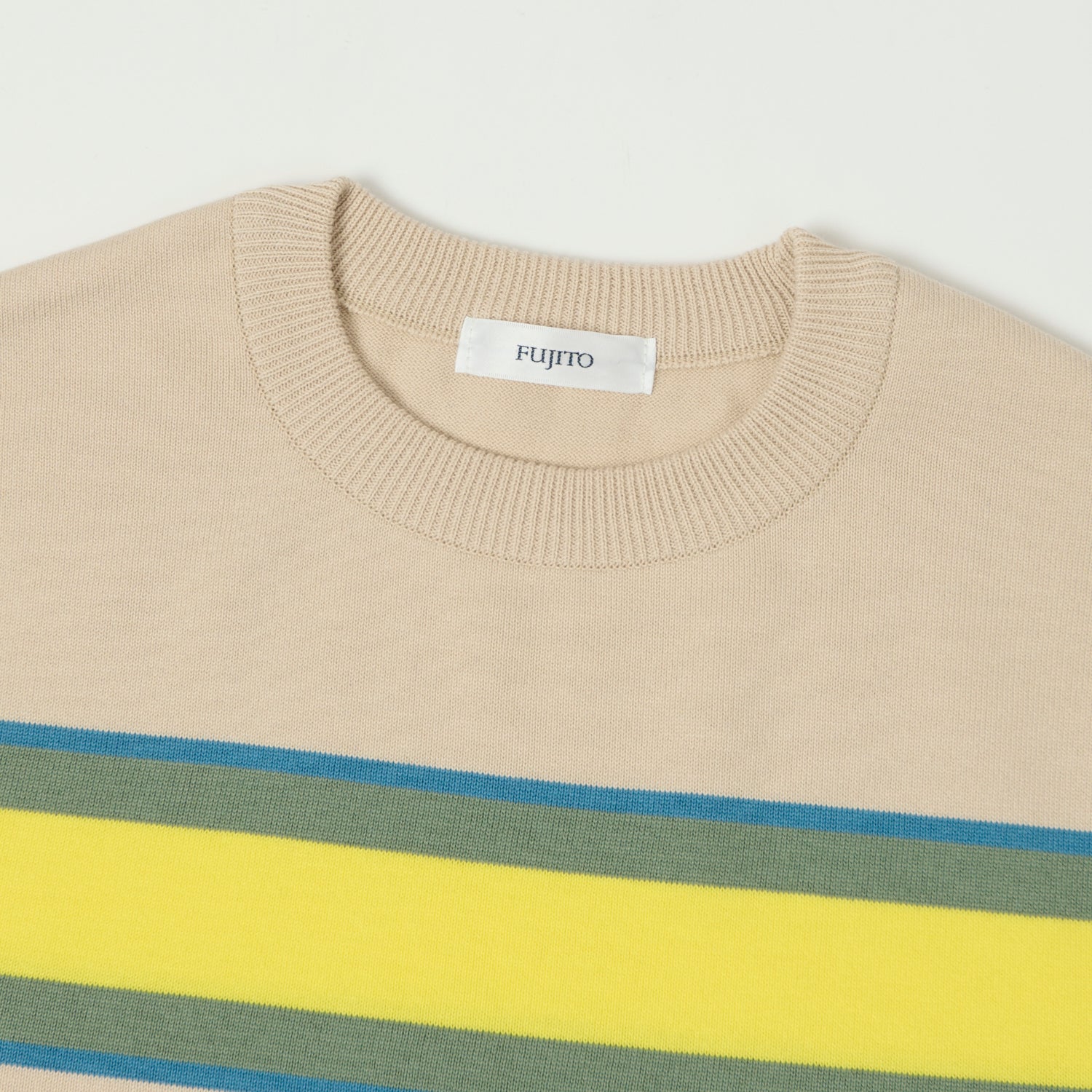 Fujito Border Knit T-Shirt - White – SON OF A STAG
