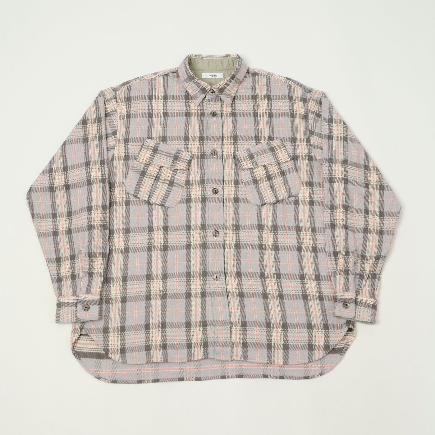 Fujito Fatigue Pocket Plaid Shirt - Pink