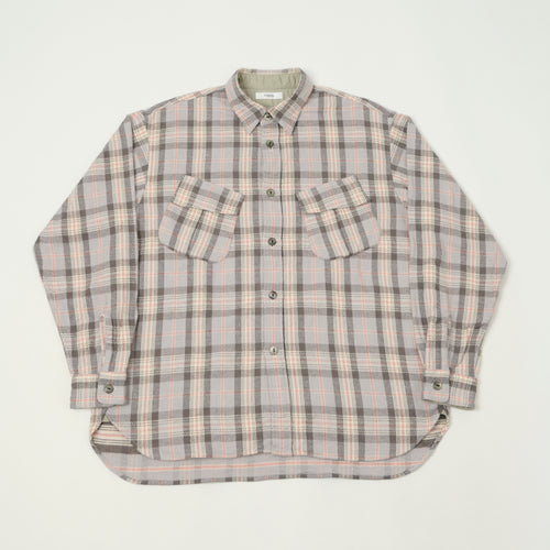 Fujito Fatigue Pocket Plaid Shirt - Pink