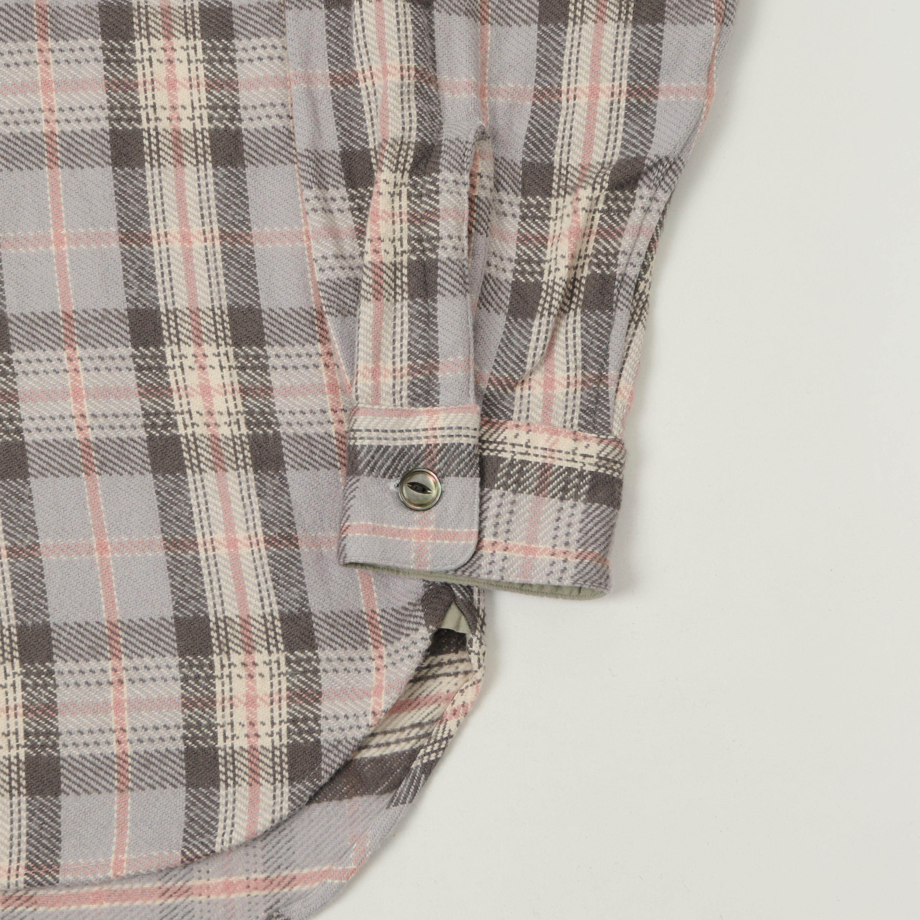 Fujito Fatigue Pocket Plaid Shirt - Pink
