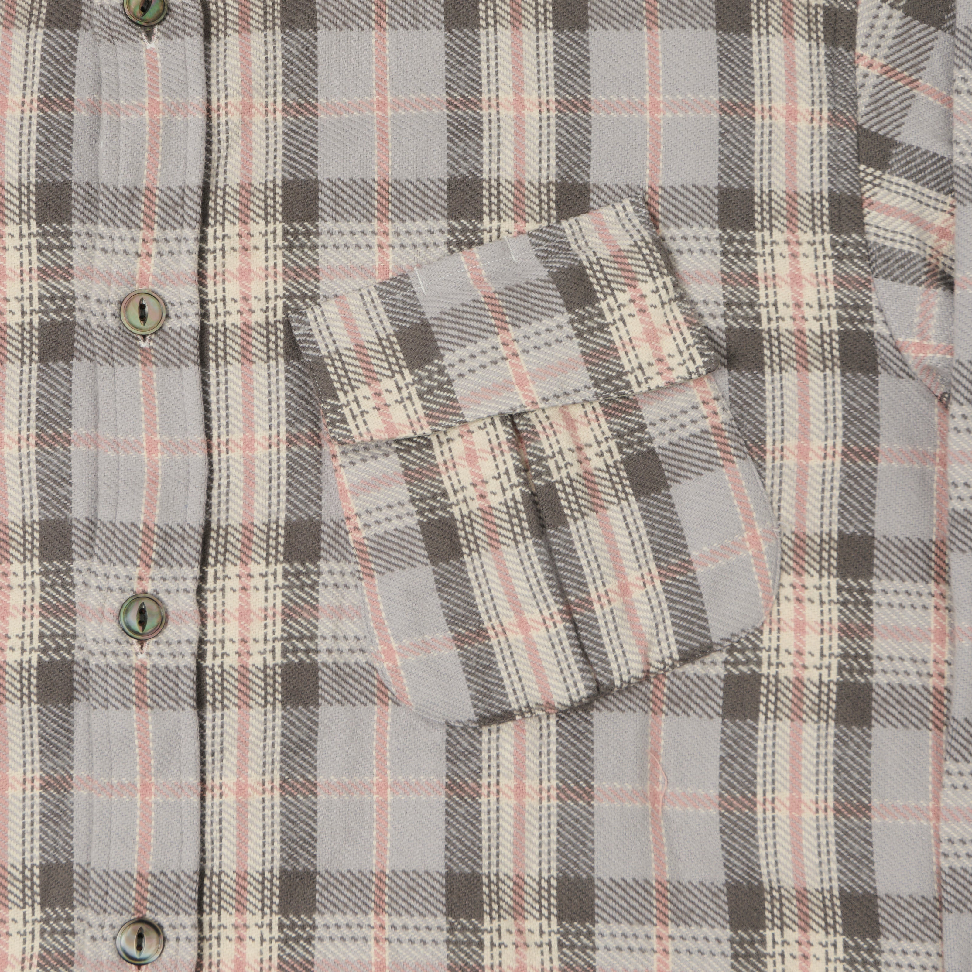 Fujito Fatigue Pocket Plaid Shirt - Pink