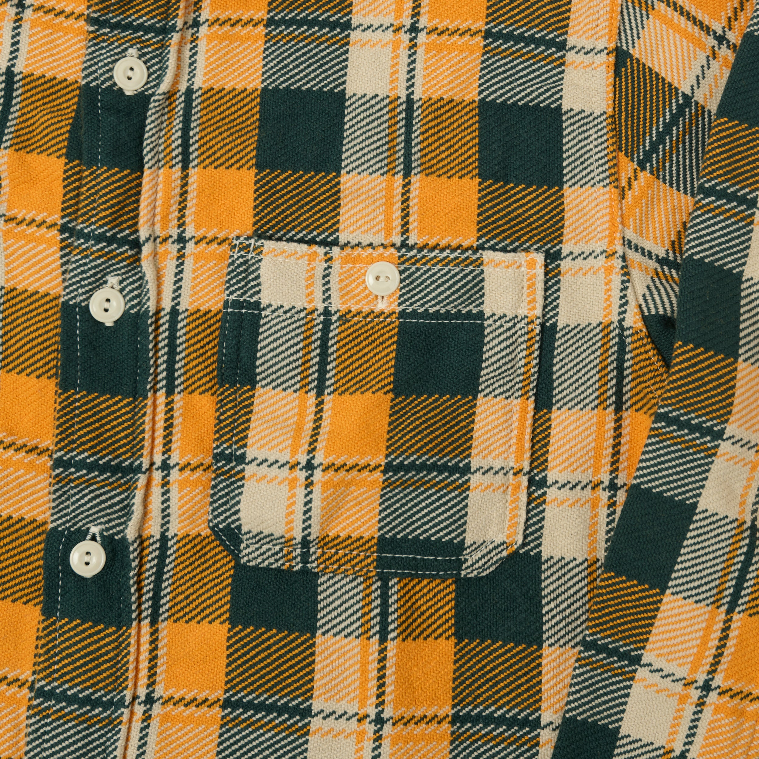 FULLCOUNT 4085 Check Flannel Shirt - Yellow/Green