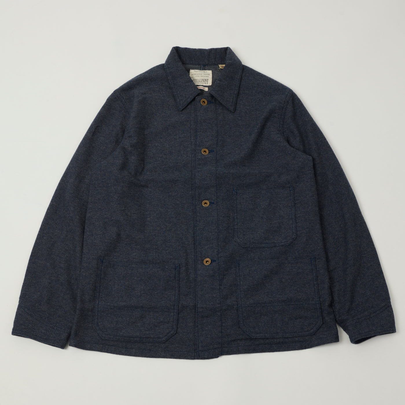 FULLCOUNT 2015 Wool/Cashmere Lightweight Overshirt - Navy
