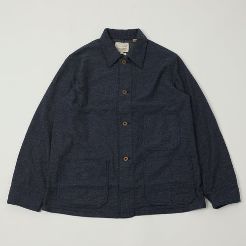 FULLCOUNT 2015 Wool/Cashmere Lightweight Overshirt - Navy