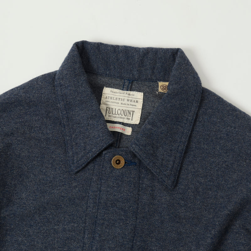 Full Count 2015-10 Wool/Cashmere Lightweight Overshirt - Navy