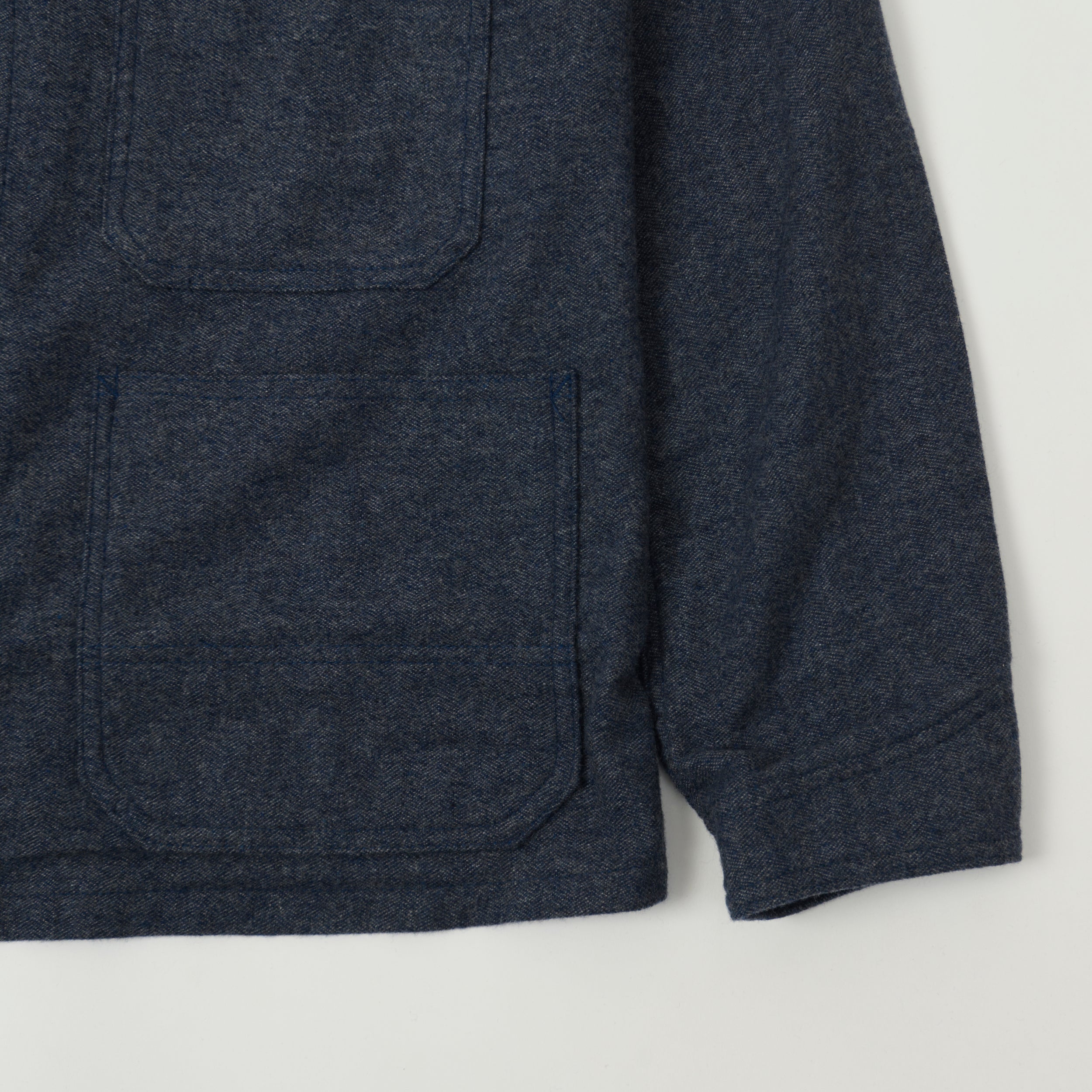 FULLCOUNT 2015 Wool/Cashmere Lightweight Overshirt - Navy