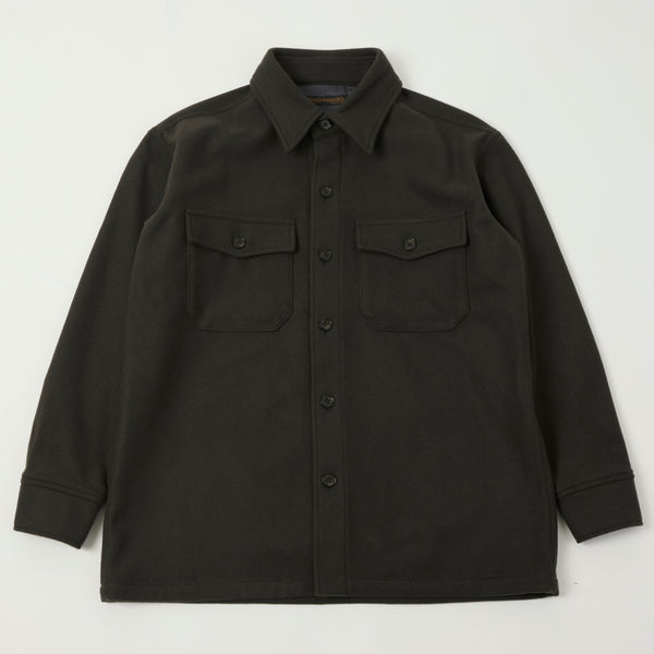 Full Count 4088S Heavy Wool CPO Shirt - Black