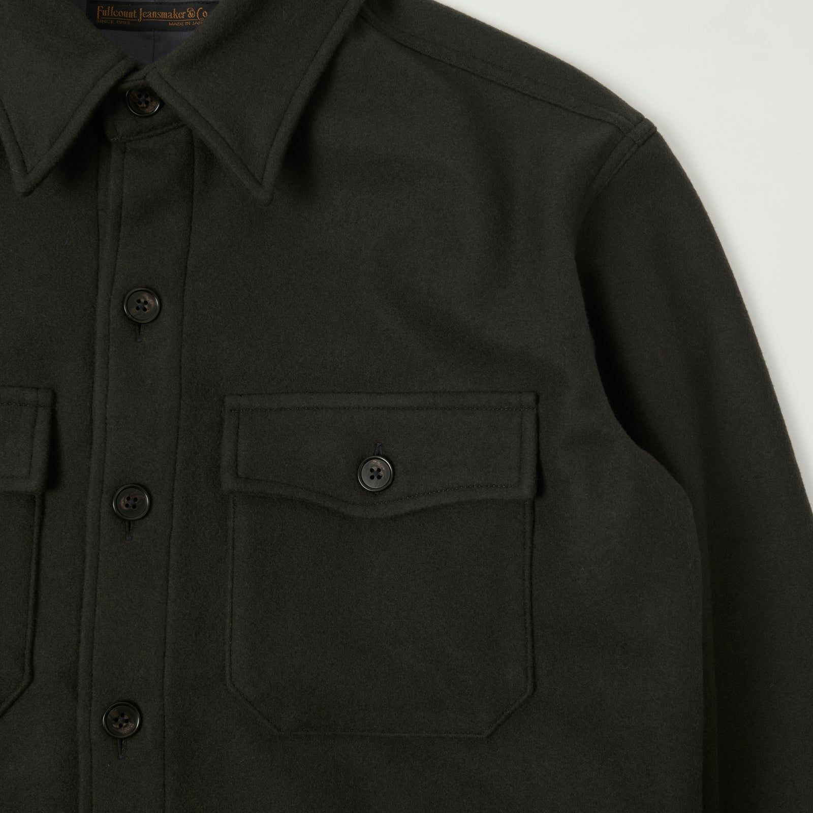 Full Count 4088S Heavy Wool CPO Shirt - Black | SON OF A STAG Full Count 4088S Heavy Wool CPO Shirt - Black | SON OF A STAG