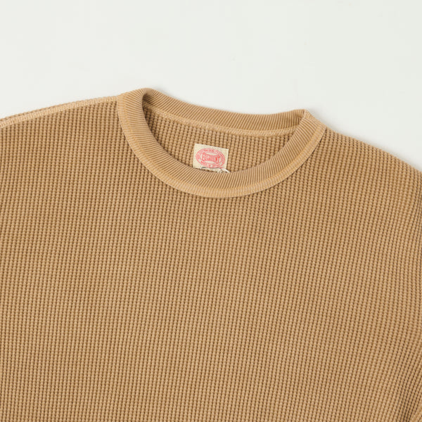 Full Count 5964SP Heavyweight Waffle LS Tee - Beige