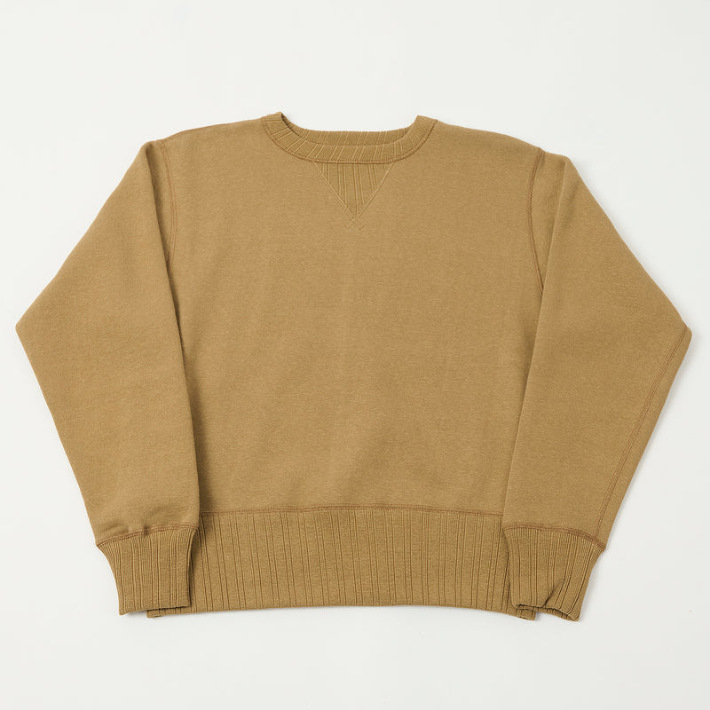 Full Count 3741SP Set In Sleeve Loopwheel Sweatshirt - Beige