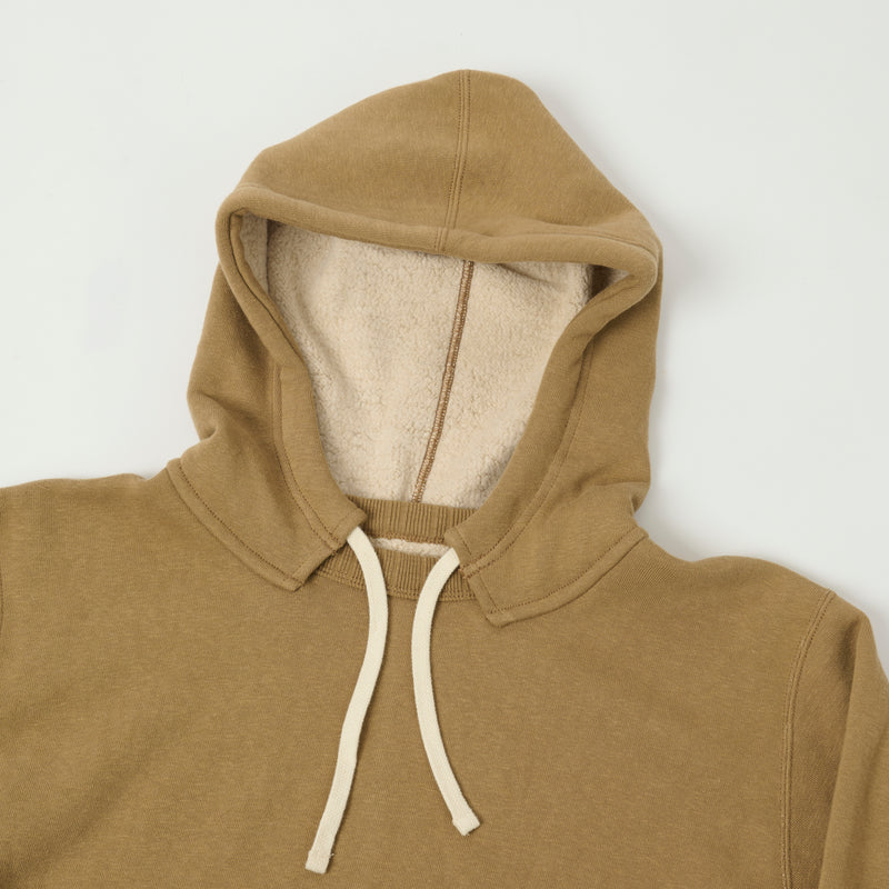 Full Count 3745SP Cotton Fleece Hoodie - Beige