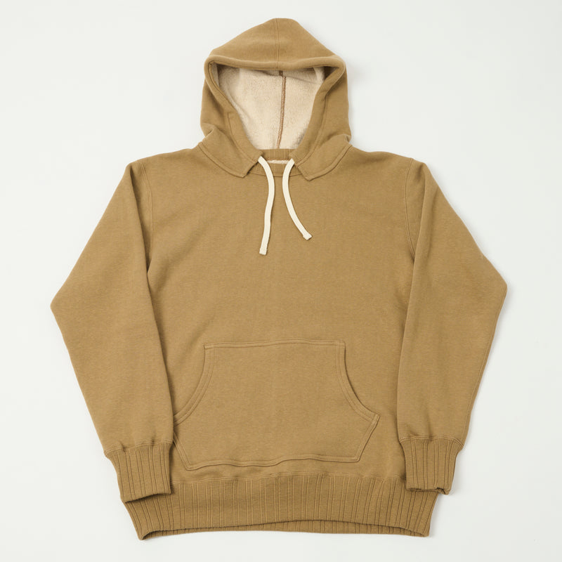 Full Count 3745SP Cotton Fleece Hoodie - Beige