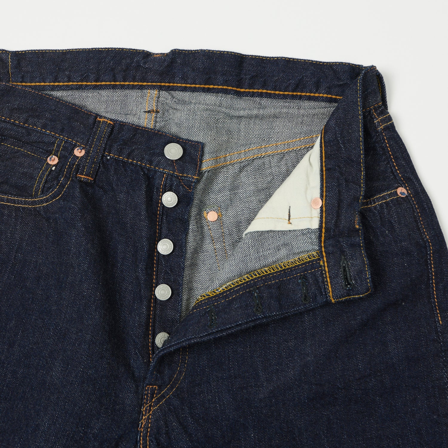 FULLCOUNT 0105SS 'Super Smooth' 11.5oz Wide Straight Jean - One Wash