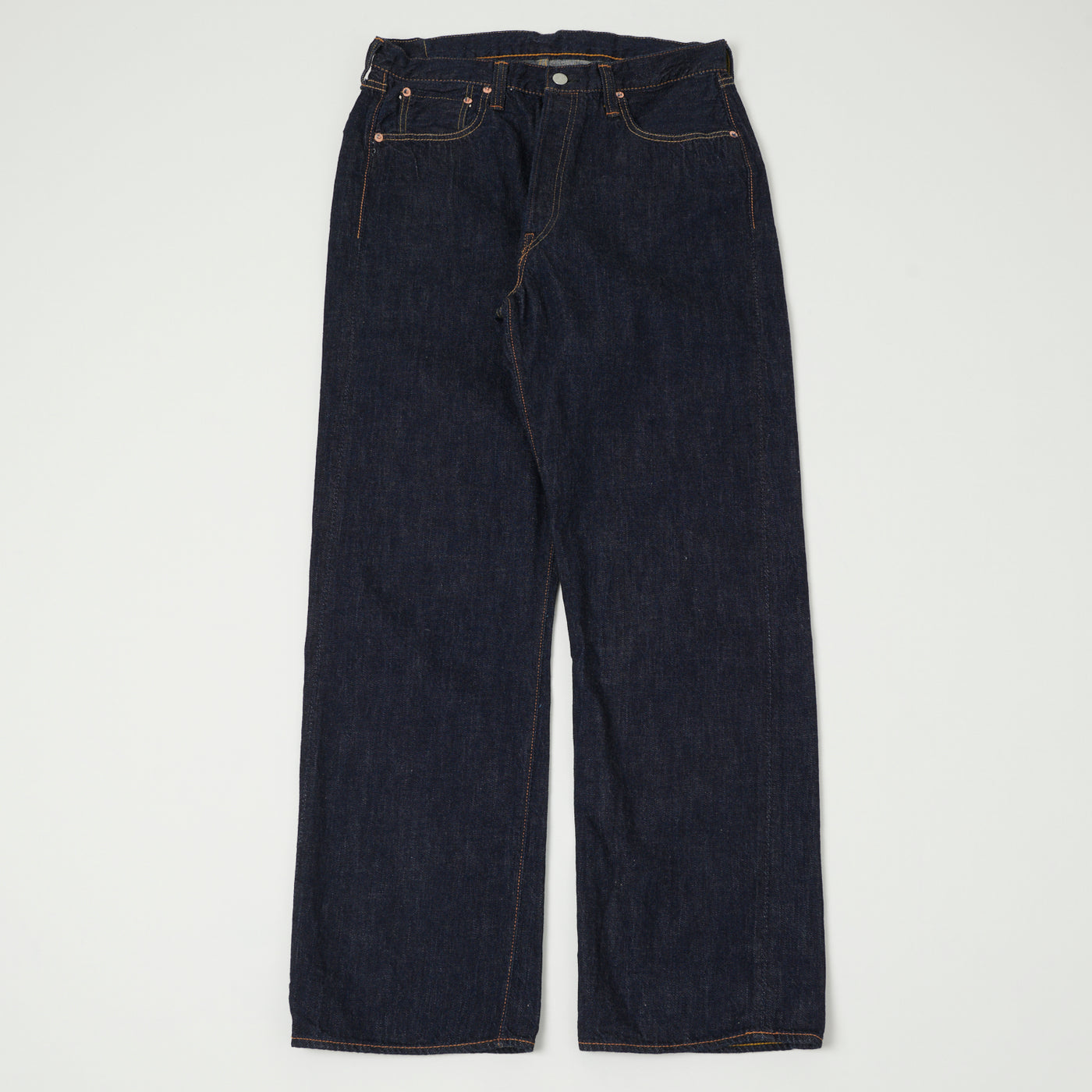 FULLCOUNT 0105SS 'Super Smooth' 11.5oz Wide Straight Jean - One Wash