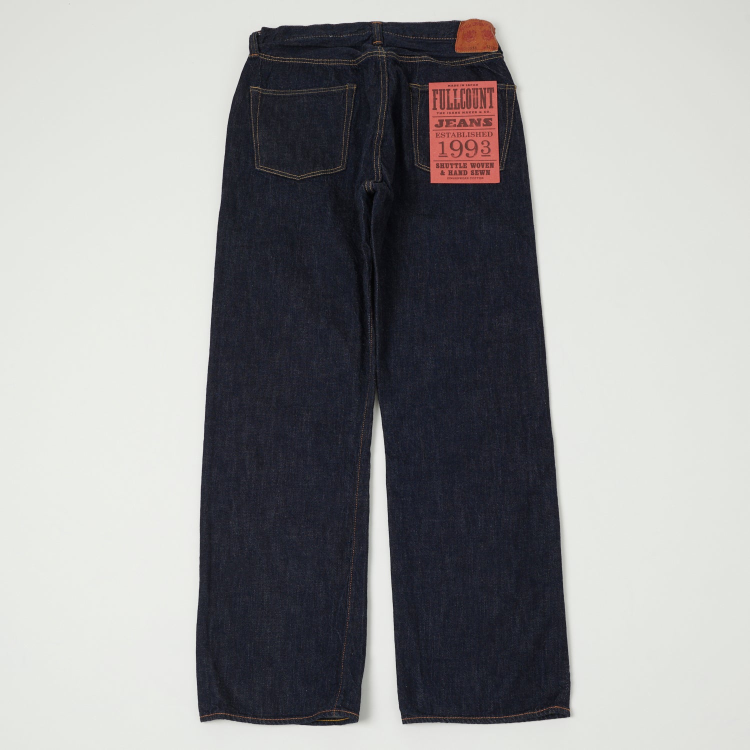 FULLCOUNT 0105SS 'Super Smooth' 11.5oz Wide Straight Jean - One Wash