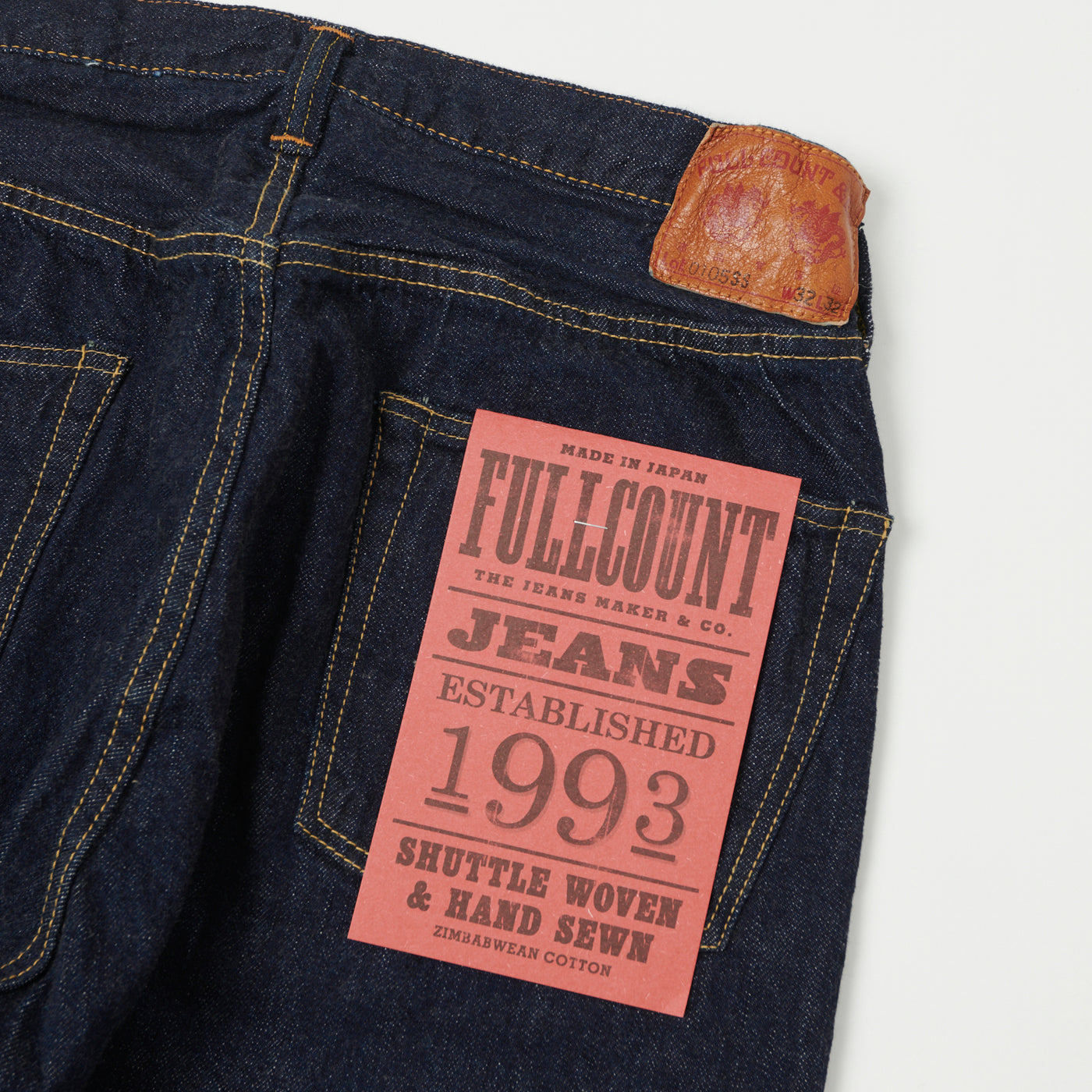 FULLCOUNT 0105SS 'Super Smooth' 11.5oz Wide Straight Jean - One Wash