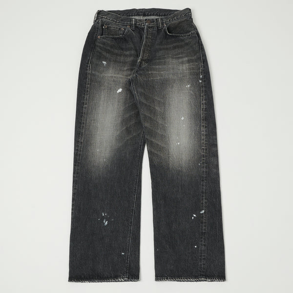 Full Count 0105BKHW 13.7oz Wide Straight Jean - Black Dartford Wash