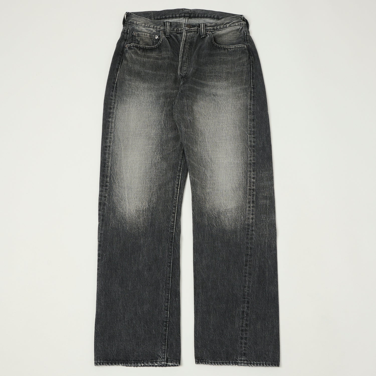 FULLCOUNT 0105 13.7oz Wide Straight Jean - Black 'Dartford' Wash