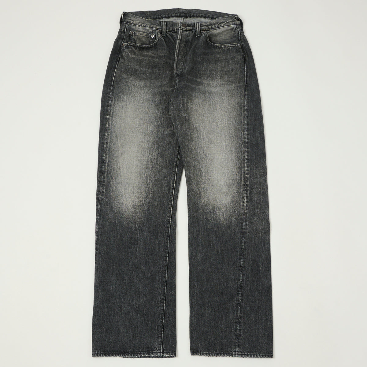 デニム・ジーパン ODD STUDIO Salt Washing Destroyed Denim Pants LAKE USED DUNE DENIM – NO/FAITH STUDIOS
