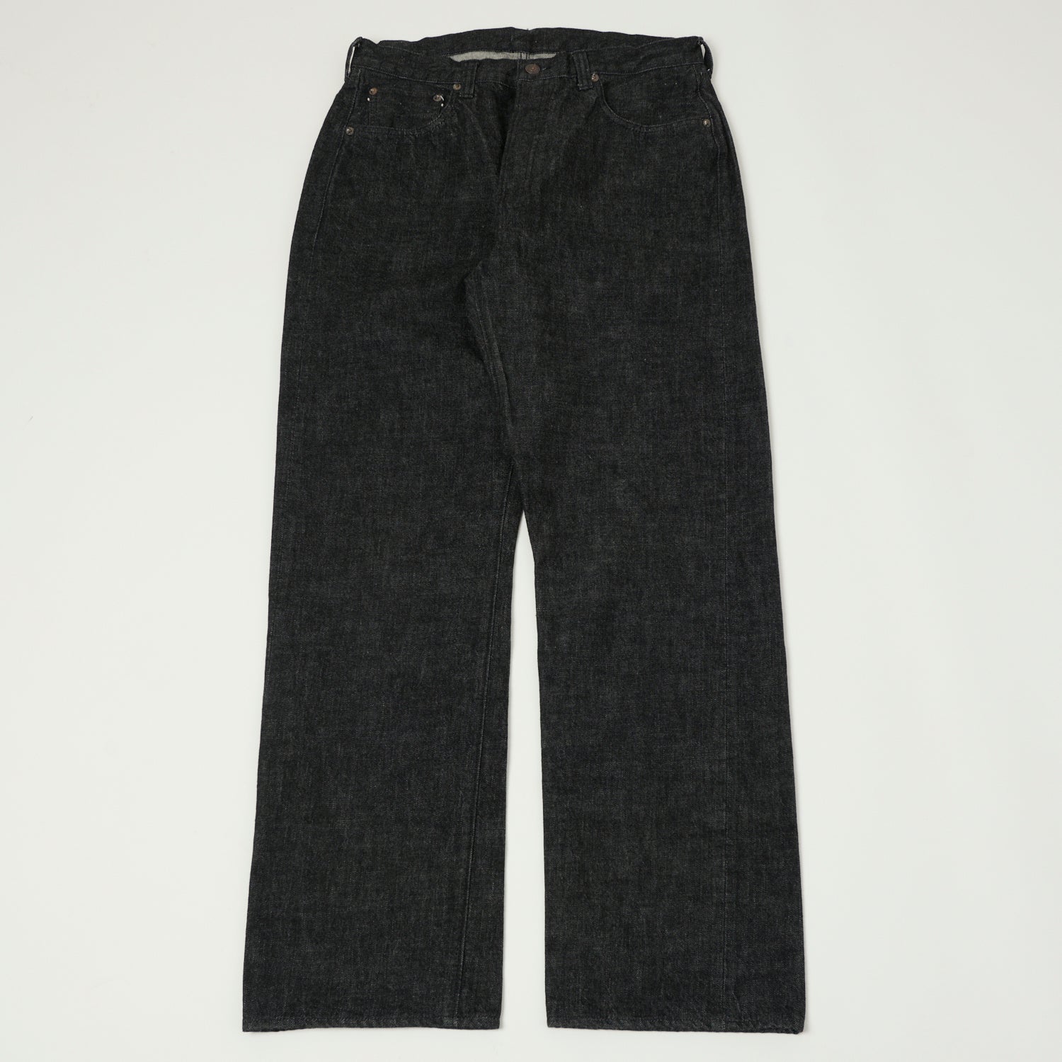 FULLCOUNT 0105 13.7oz Wide Straight Jean - Black One Wash