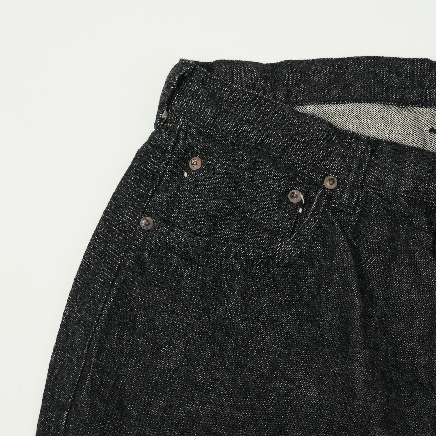 FULLCOUNT 0105 13.7oz Wide Straight Jean - Black One Wash