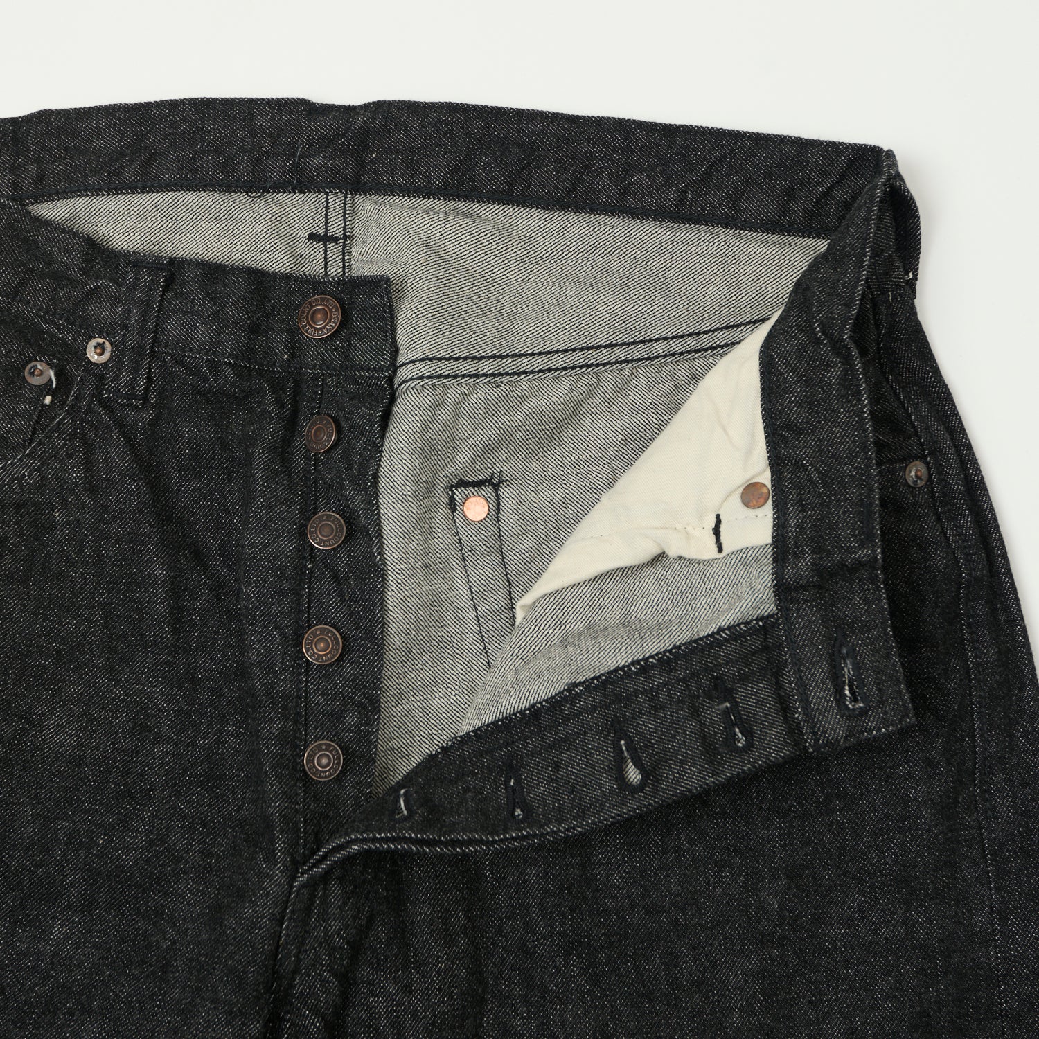 FULLCOUNT 0105 13.7oz Wide Straight Jean - Black One Wash