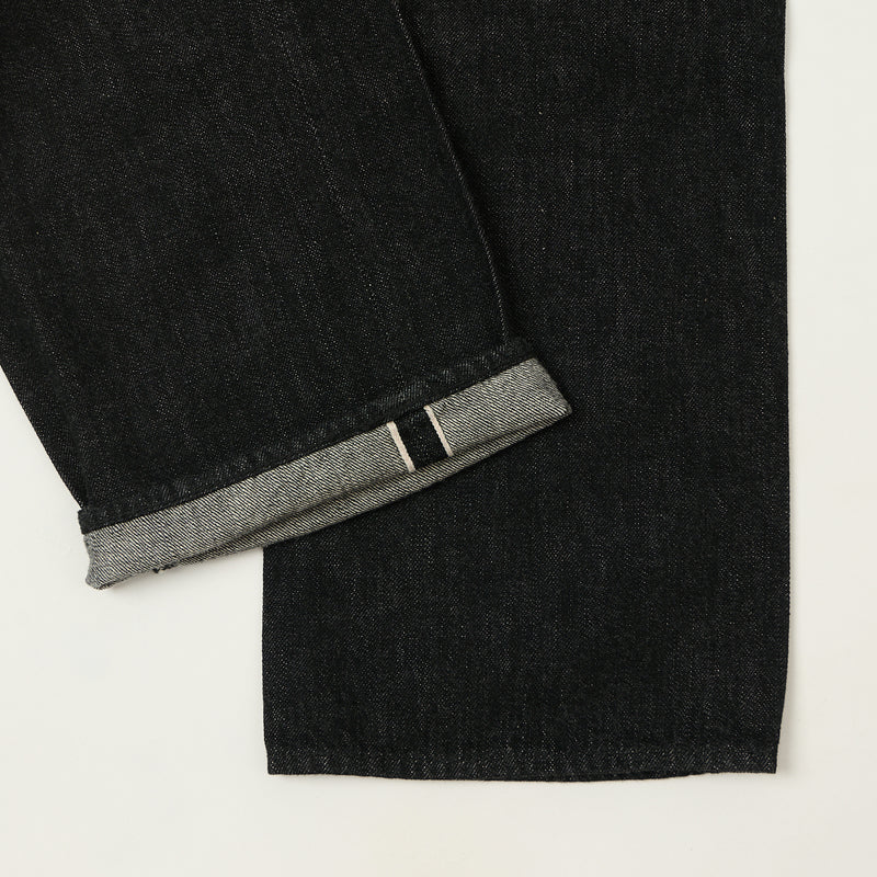 Full Count 0105SS 'Super Smooth' 11.5oz Wide Straight Jean - Black One Wash