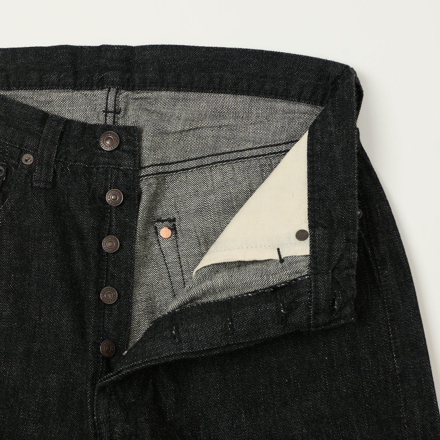 FULLCOUNT 0105SS 'Super Smooth' 11.5oz Wide Straight Jean - Black One Wash