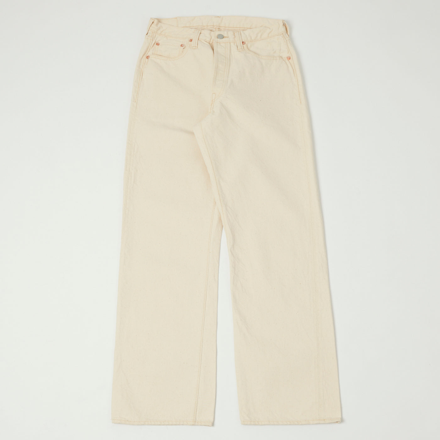 FULLCOUNT 0105 13.7oz Wide Straight Jean - Ecru One Wash