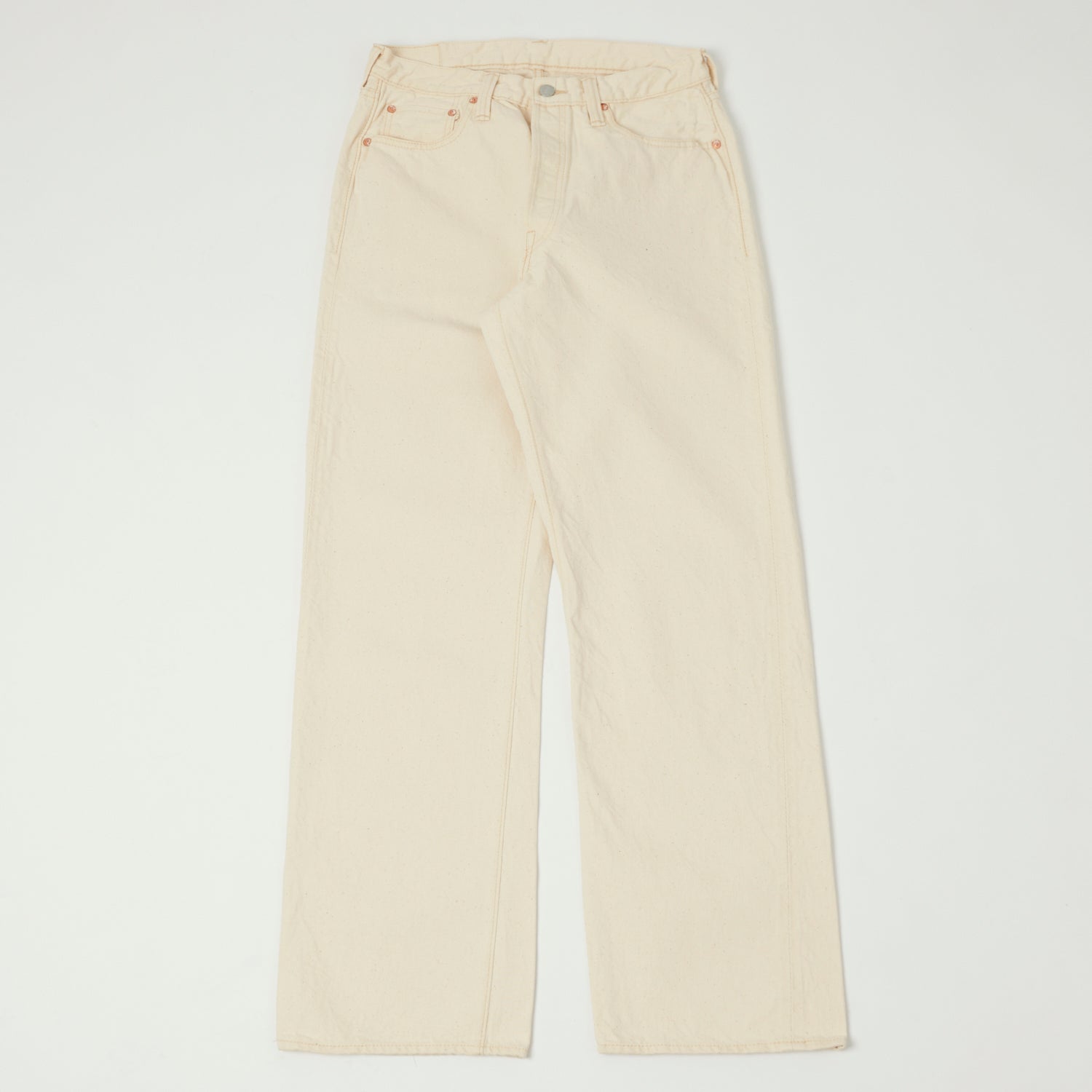 FULLCOUNT 0105 13.7oz Wide Straight Jean - Ecru One Wash