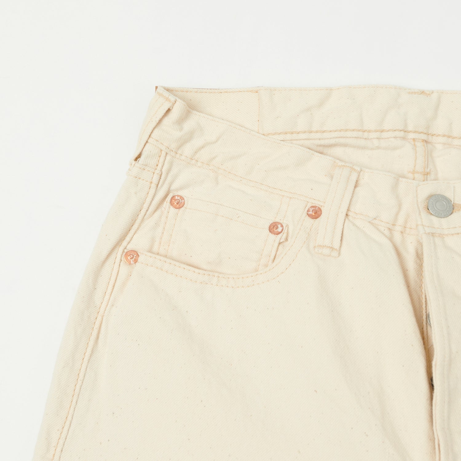 FULLCOUNT 0105 13.7oz Wide Straight Jean - Ecru One Wash