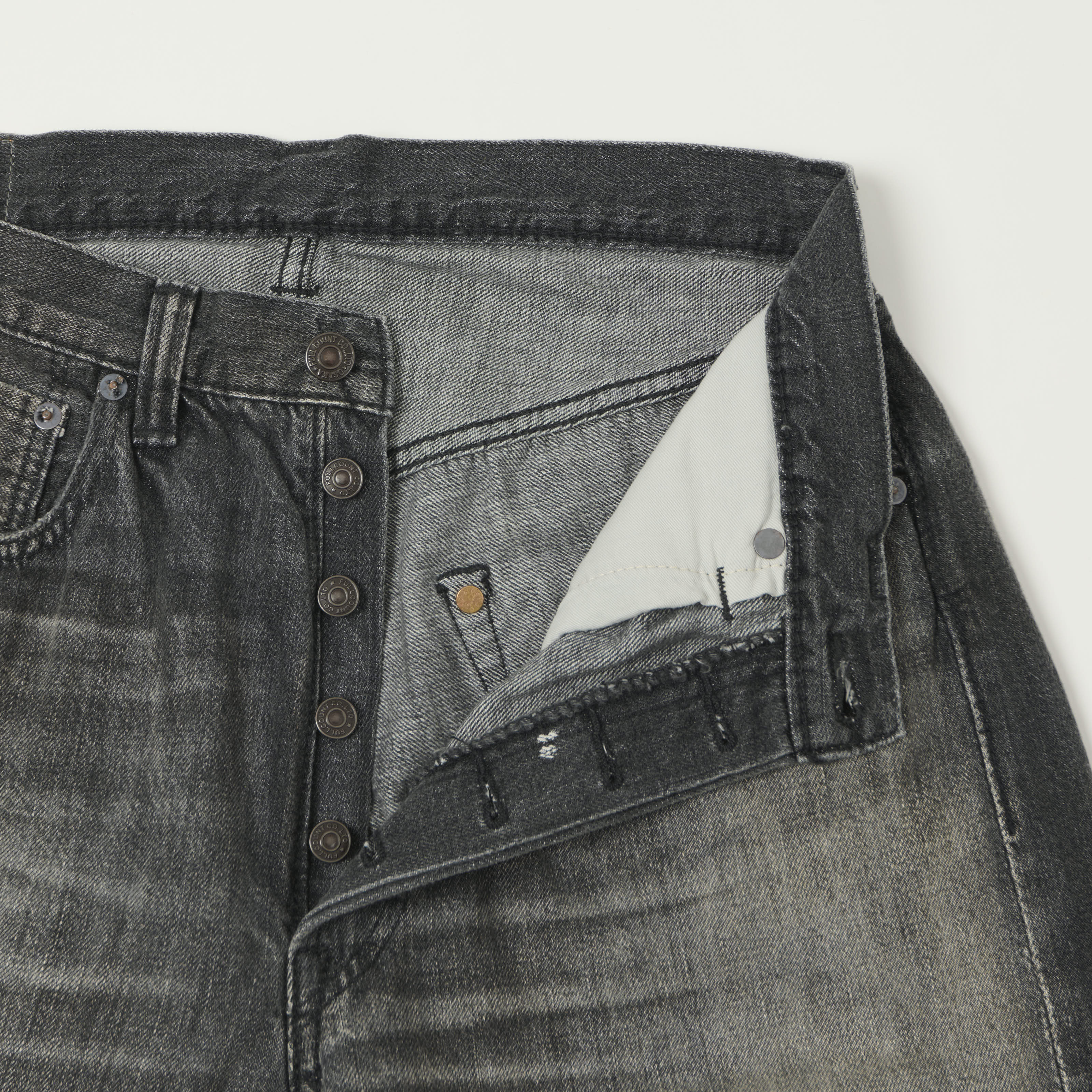 FULLCOUNT 0105SS 'Super Smooth' 11.5oz Wide Straight Jean - Black