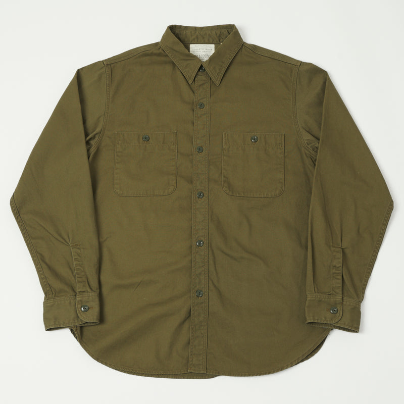 Full Count 4087 Twill Work Shirt - Olive Drab