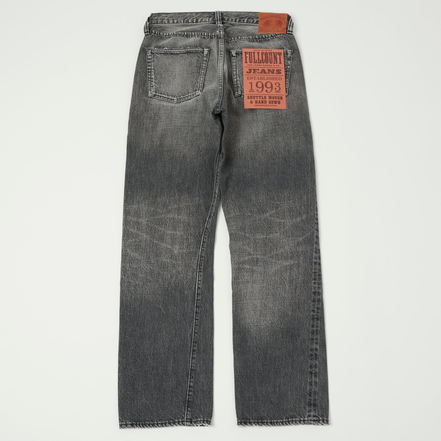 FULLCOUNT 1101 13.7oz Loose Straight Jean - Black 'Splatter