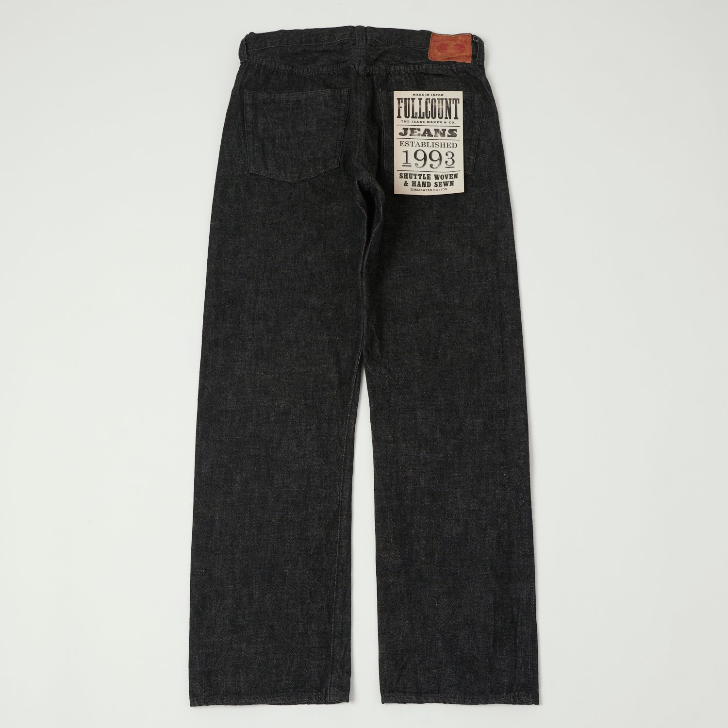 FULLCOUNT 1101 13.7oz Loose Straight Jean - Black One Wash