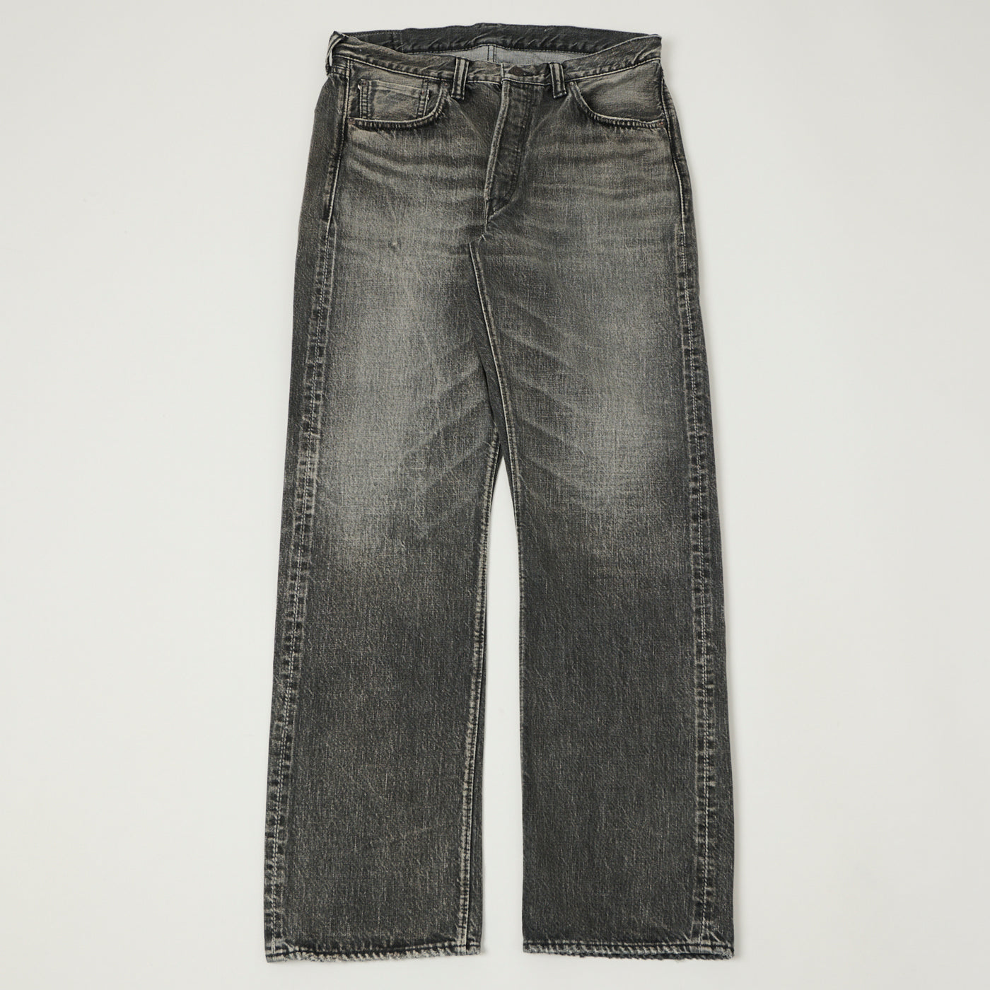 FULLCOUNT 1101 13.7oz Loose Straight Jean - Black 'Dartford' Wash