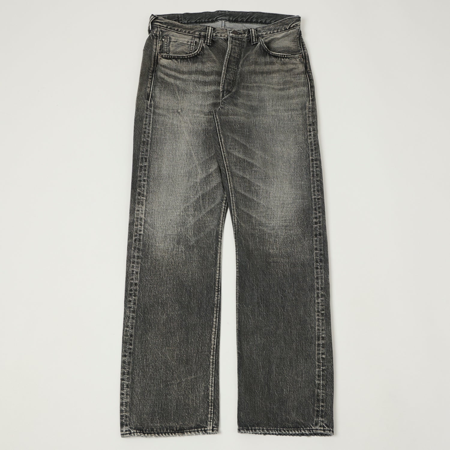 FULLCOUNT 1101 13.7oz Loose Straight Jean - Black 'Dartford' Wash